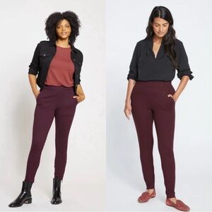 Universal Standard Burgundy Ankle Pants